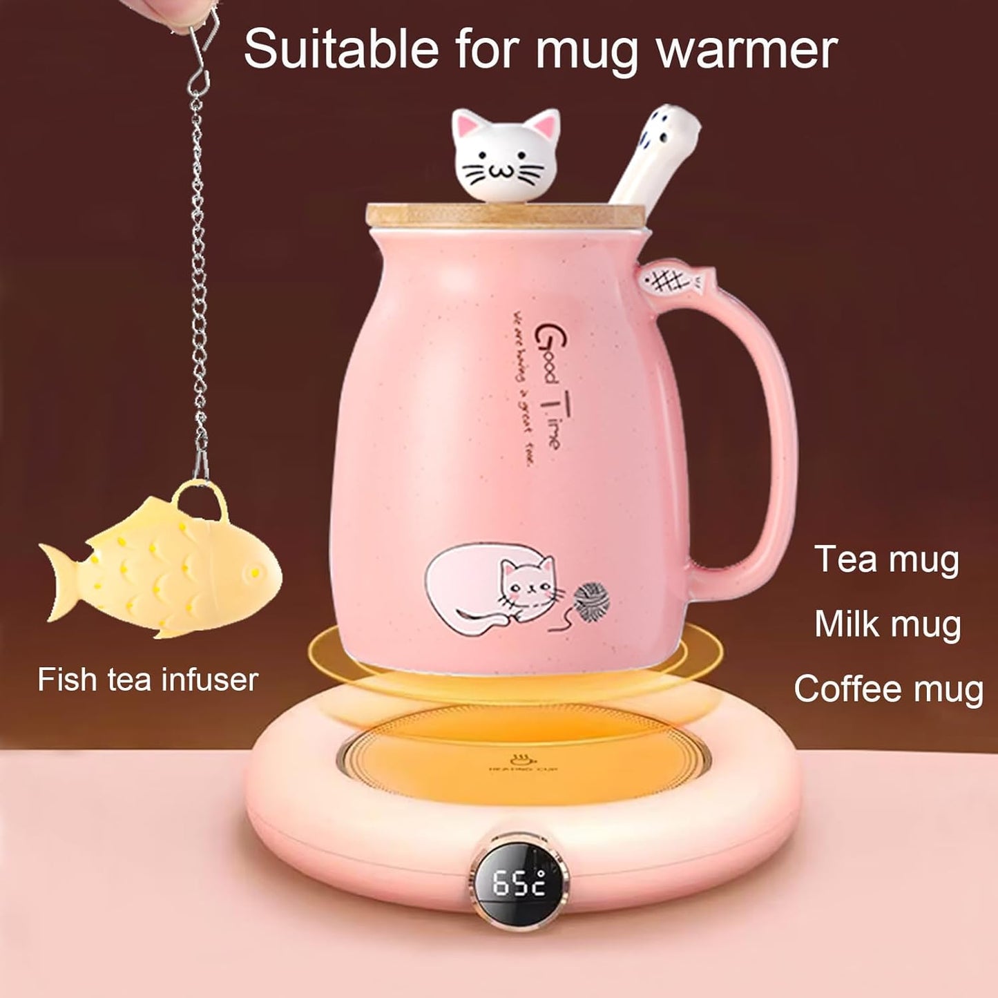 Adorable Kawaii Cat Mug with Infuser - Cuteness Overload for Tea & Coffee Lovers!