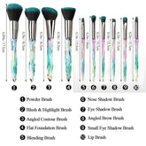 Crystal Makeup Brush Set 10PCS
