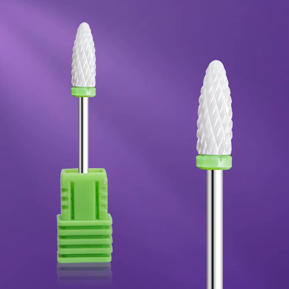 Ceramic Tungsten Carbide Nail Drill Bit Rotate Burr Milling Nail Cutter Bits Electric Drill Machine for Manicure Pedicure Tools