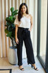 one-shoulder jumpsuit in white black