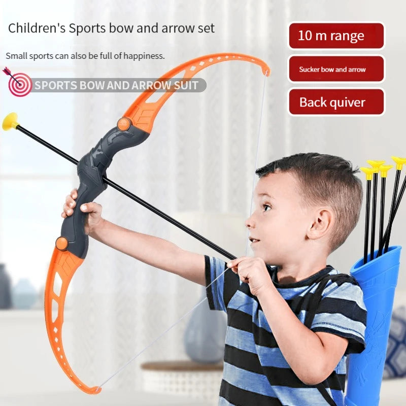 52cm Children's Bow and Arrow Set for Archery Practice - Recurve Outdoor Shooting Toy with Target - Ideal Gift for Boys and Kids