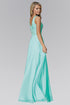 V Neck and Back Chiffon Floor Length Dress with Jewel and Sequin Bodice-2