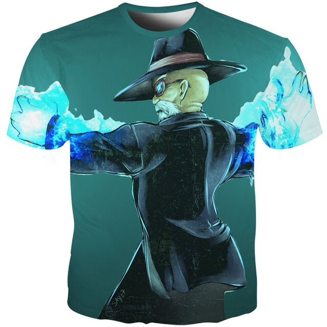 Men Anime Print Dragon Ball 3D T-Shirt Oogway Tees Master Roshi Men T shirt Streetwear Plus Size-15