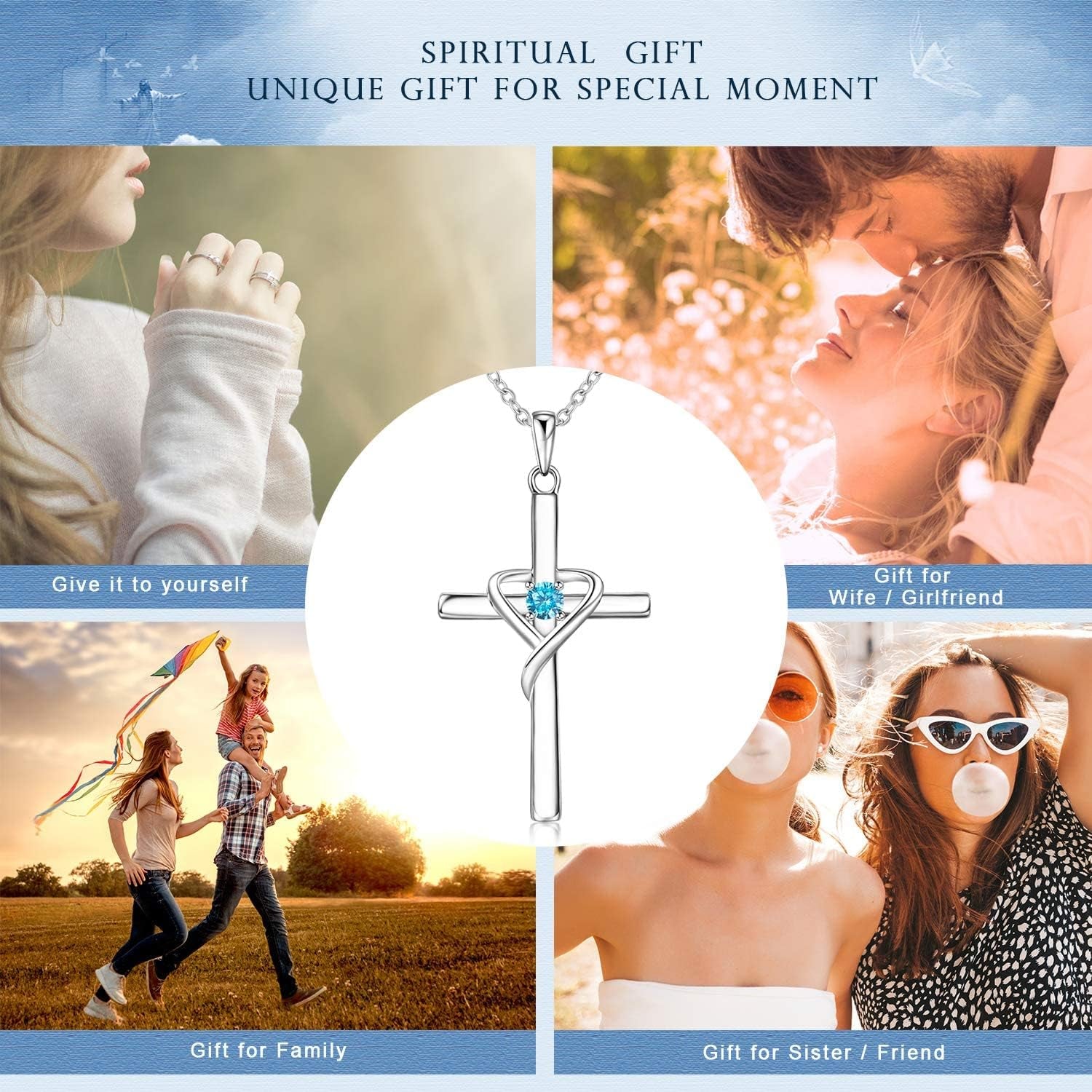 925 Sterling Silver Cross Necklace — Faith Jewelry Gift - Image 3